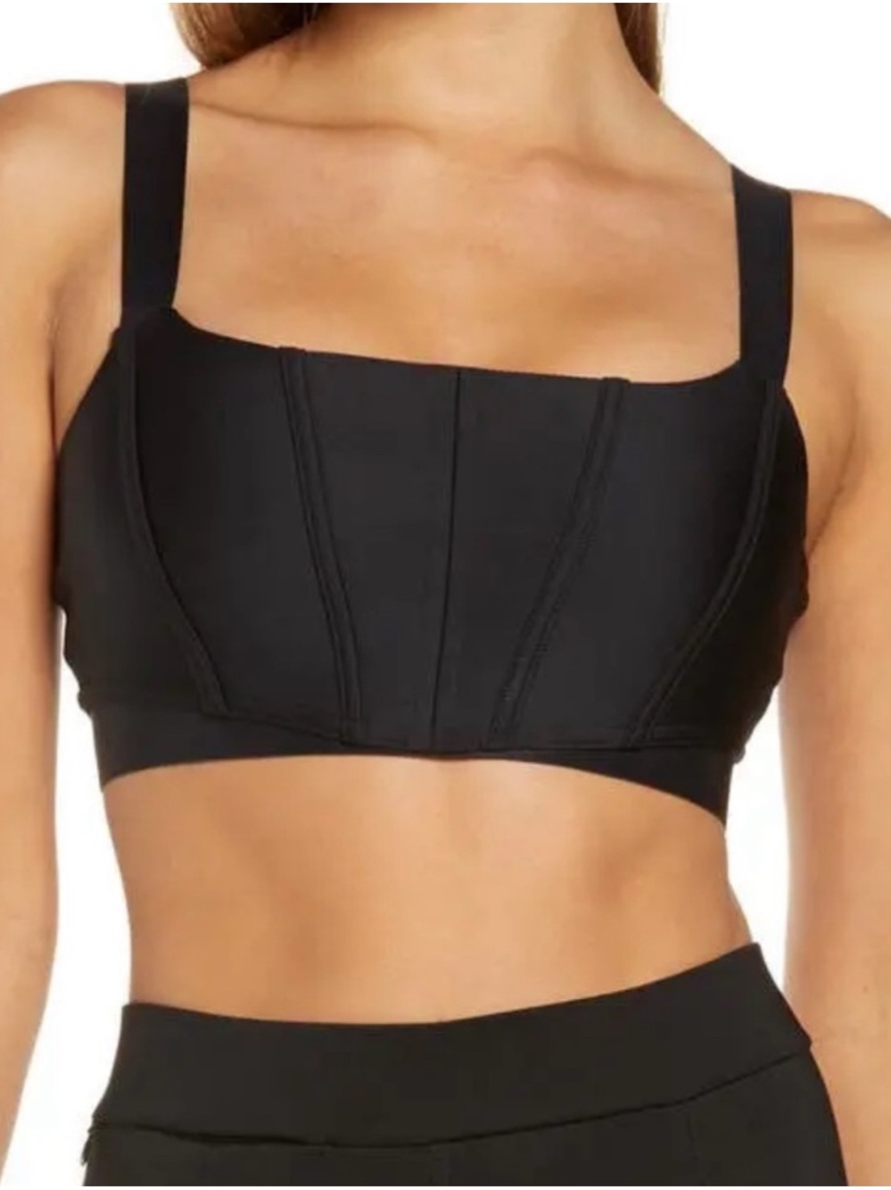Alo Yoga Black Corset Style Workout Set
